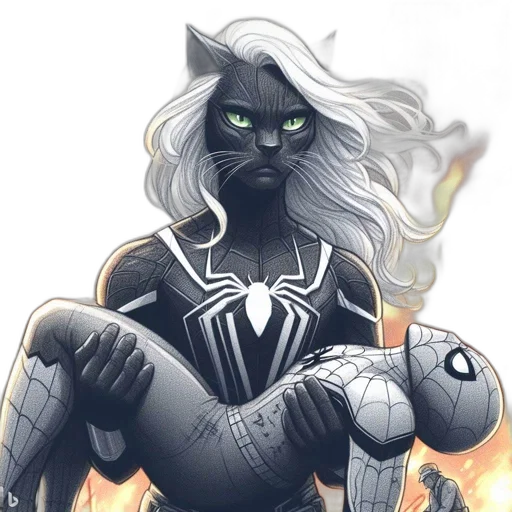 mask, robot, comic book art, concept art, fantasy art, cartoon, monochrome, feline-like transparent PNG cut-out