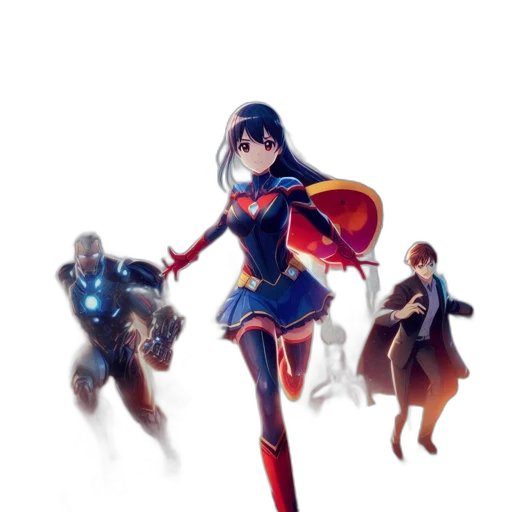 staff, dress, weapon, sword, concept art, anime, fantasy art, 3d render transparent PNG cut-out