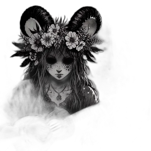 mask, creature, animal, crown, fantasy art, concept art, photorealistic, pencil sketch transparent PNG cut-out
