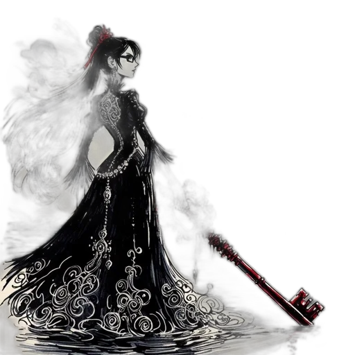 staff, sword, dress, weapon, fantasy art, concept art, comic book art, pixel art transparent PNG cut-out