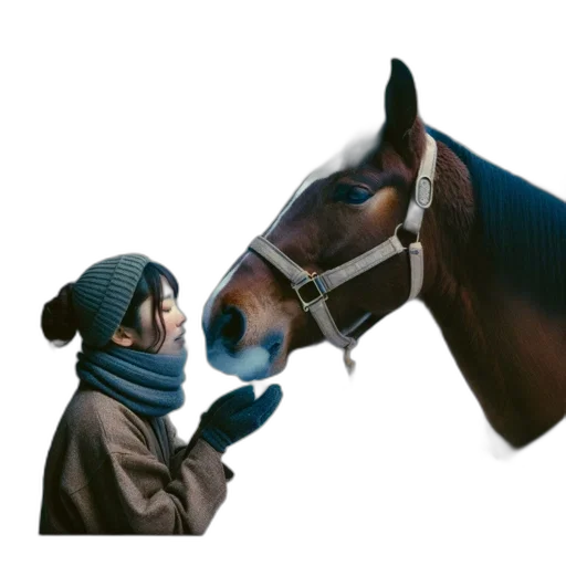 mask, hat, animal, face, photorealistic, concept art, wintry, landscape transparent PNG cut-out