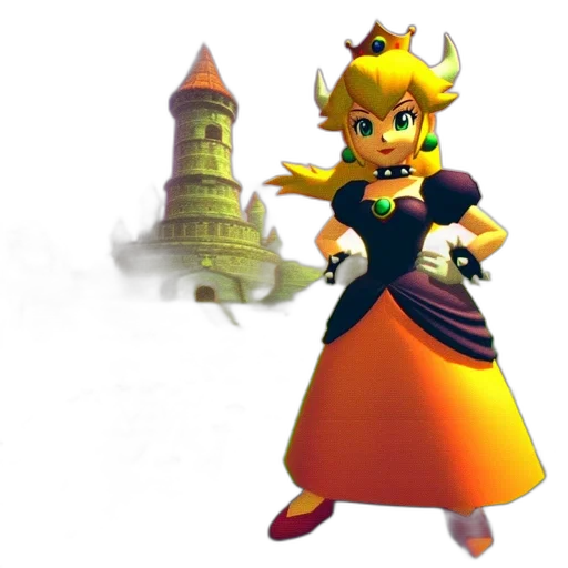 dress, crown, staff, weapon, concept art, 3d render, pixel art, fantasy art transparent PNG cut-out