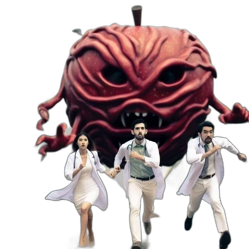 creature, mask, concept art, 3d render, three, doctors, white, lab transparent PNG cut-out