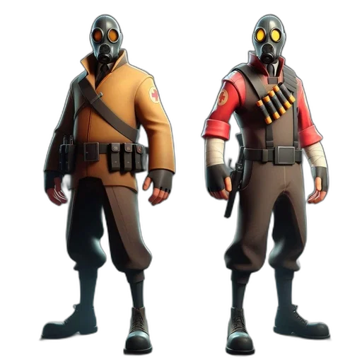 mask, jacket, concept art, 3d render, cyberpunk, fantasy art, dark, golden transparent PNG cut-out