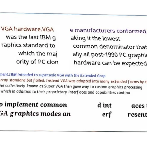 text-heavy, image, discussing, history, vga, hardware, mentioning, ibm transparent PNG cut-out