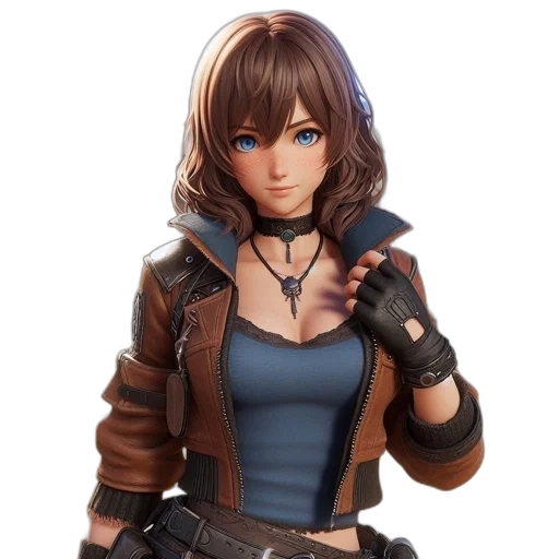 jacket, weapon, concept art, 3d render, fantasy art, cyberpunk, dark, animated transparent PNG cut-out