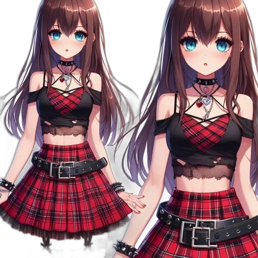 dress, anime, pixel art, concept art transparent PNG cut-out