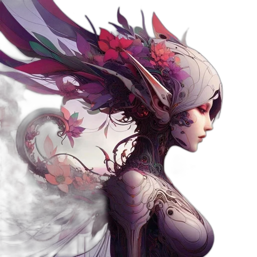 dress, dragon, fantasy art, concept art, photorealistic, pixel art, dark, monochrome transparent PNG cut-out