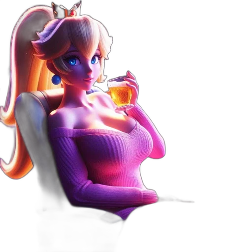 dress, bottle, robot, 3d render, concept art, fantasy art, vaporwave, neon lights transparent PNG cut-out