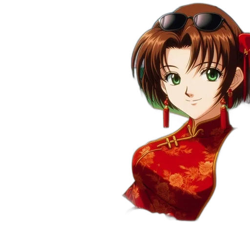 jacket, staff, jewelry, flower, anime, photorealistic, pixel art, vaporwave transparent PNG cut-out