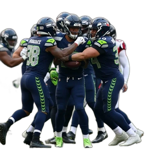 seattle, seahawks, celebrate, fumble transparent PNG cut-out