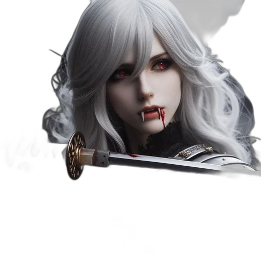 sword, staff, weapon, face, fantasy art, concept art, photorealistic, anime transparent PNG cut-out