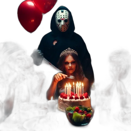 mask, crown, concept art, 3d render, pixel art, birthday, party, scene transparent PNG cut-out