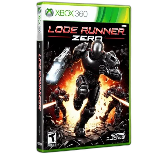 3d render, xbox, 360, game, lode, runner, zero, shows transparent PNG cut-out