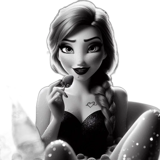 dress, jewelry, cartoon, comic book art, fantasy art, concept art, underwater, neon lights transparent PNG cut-out