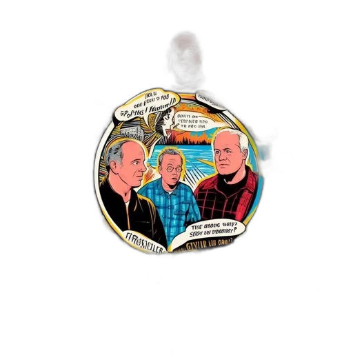 staff, jewelry, comic-style, illustration, pays, homage, seinfeld, featuring transparent PNG cut-out