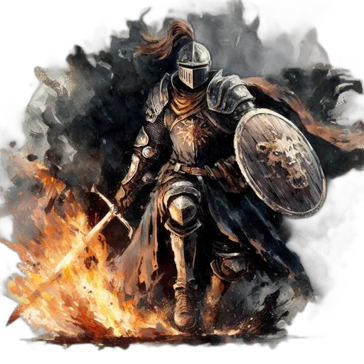 sword, weapon, dragon, fantasy art, concept art, pixel art, comic book art, fire transparent PNG cut-out