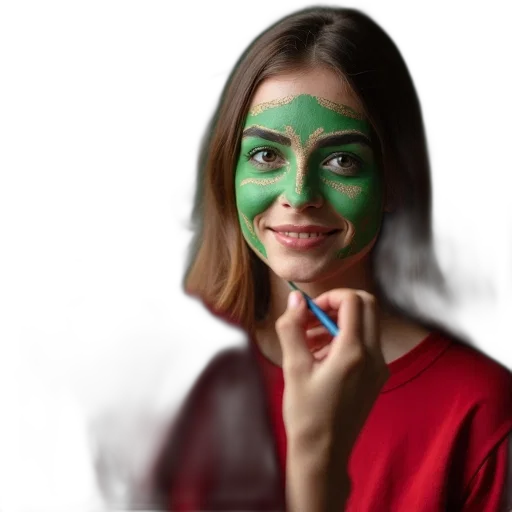 mask, face, jewelry, creature, photorealistic, 3d render, oil painting, concept art transparent PNG cut-out