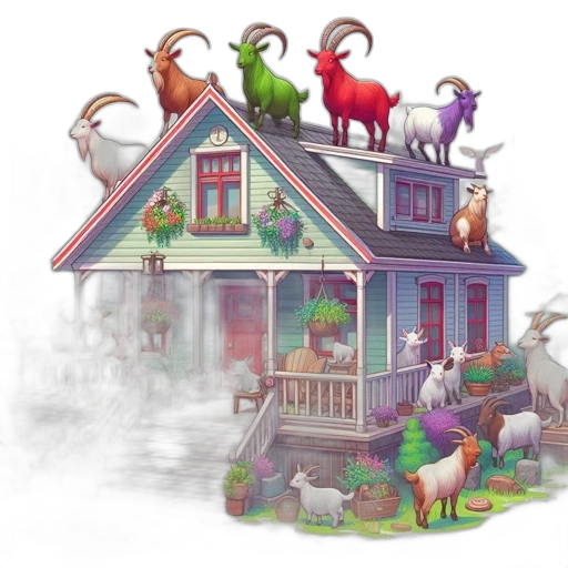 concept art, fantasy art, 3d render, pixel art, fog, city street, whimsical, light transparent PNG cut-out