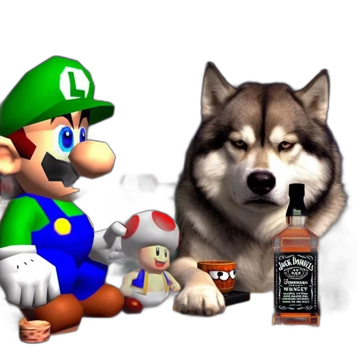 bottle, animal, pixel art, concept art, 3d render, fantasy art, fire, monochrome transparent PNG cut-out