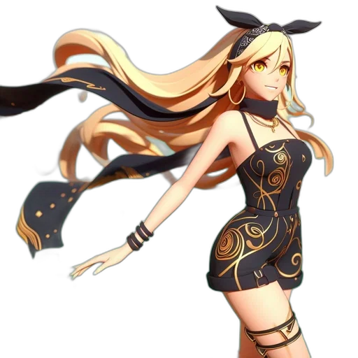 dress, staff, dragon, fantasy art, anime, concept art, pixel art, golden transparent PNG cut-out
