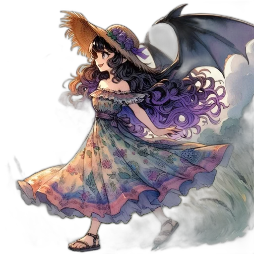 dragon, dress, fantasy art, concept art, watercolor, pixel art, dark, monochrome transparent PNG cut-out