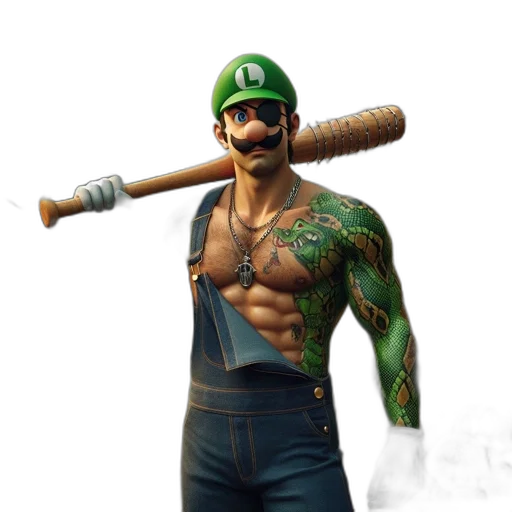 staff, weapon, concept art, 3d render, fantasy art, pixel art, green, luigi transparent PNG cut-out