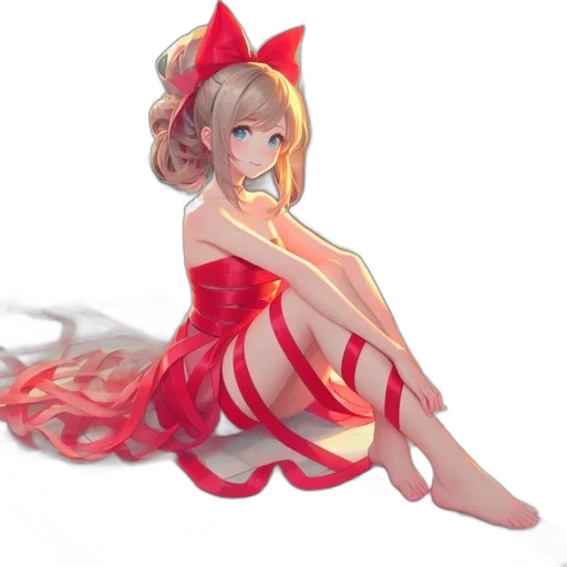 dress, staff, crown, flower, anime, concept art, pixel art, fantasy art transparent PNG cut-out