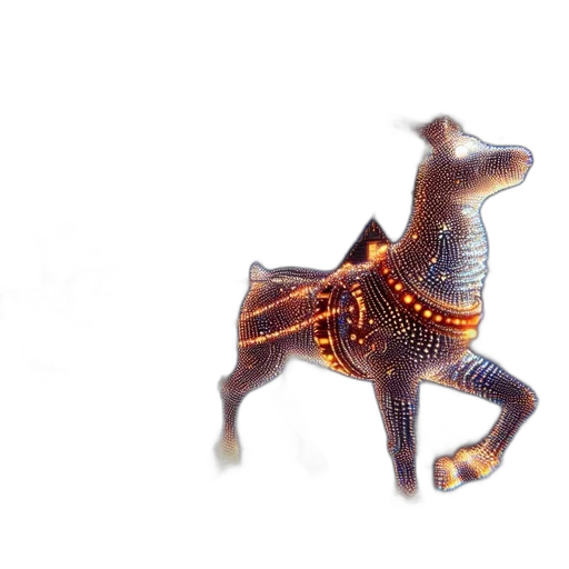 dragon, jewelry, animal, creature, 3d render, santa, rides, glowing transparent PNG cut-out