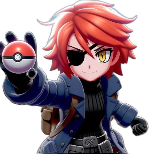 weapon, jacket, staff, animal, cartoon, anime, concept art, pixel art transparent PNG cut-out