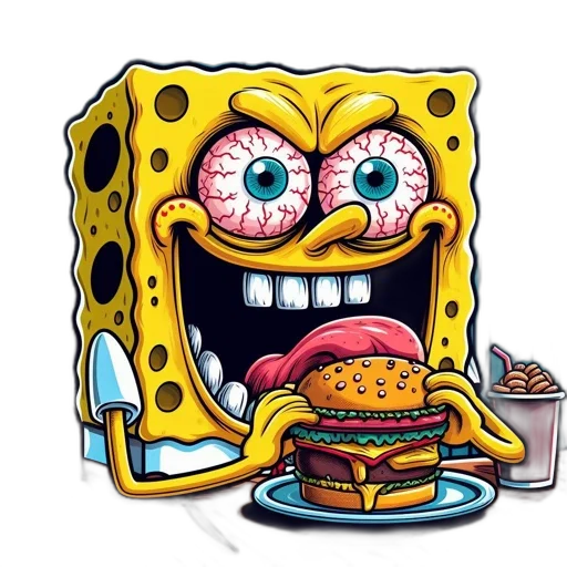 food, face, animal, creature, photorealistic, concept art, 3d render, cartoon transparent PNG cut-out