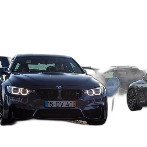 car, photorealistic, 3d render, concept art, sleek, bmw, illuminated, headlights transparent PNG cut-out