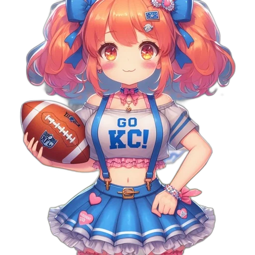 dress, anime, pixel art, fantasy art, cartoon, animated, cheerleader, orange transparent PNG cut-out