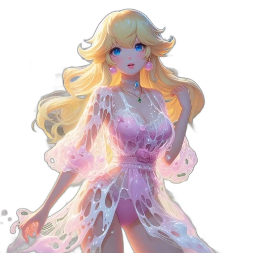 dress, concept art, fantasy art, pixel art, 3d render, pastel, colorful, monochrome transparent PNG cut-out
