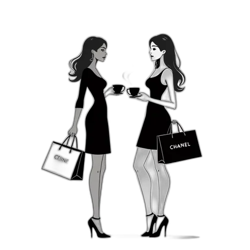 dress, jewelry, cartoon, concept art, photorealistic, monochrome, second, image transparent PNG cut-out