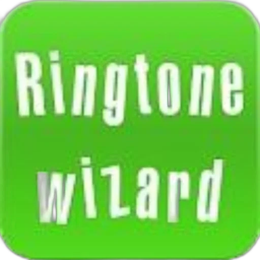 green, square, icon, white, text, ringtone, wizard, stylized transparent PNG cut-out
