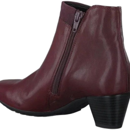 shoes, stylish, burgundy, ankle, boot, side, zipper, black transparent PNG cut-out