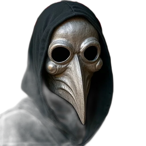 mask, face, creature, jacket, concept art, photorealistic, 3d render, fantasy art transparent PNG cut-out