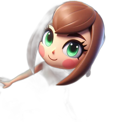 staff, weapon, hair, face, 3d render, anime, cartoon, concept art transparent PNG cut-out