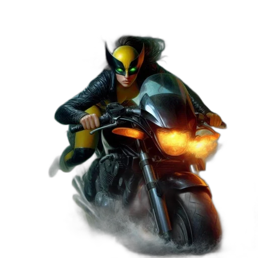 weapon, jacket, mask, concept art, comic book art, fantasy art, cyberpunk, female transparent PNG cut-out