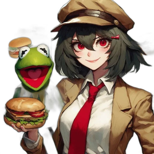 food, animal, staff, creature, pixel art, anime, concept art, photorealistic transparent PNG cut-out