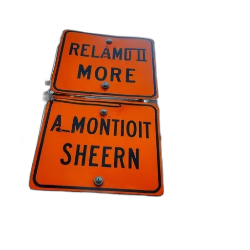 orange, signs, intersection, streets transparent PNG cut-out