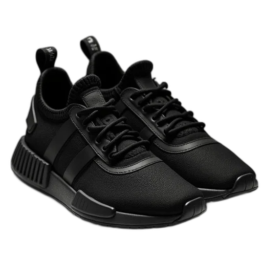 shoes, 3d render, three, black, yepe, sneakers transparent PNG cut-out