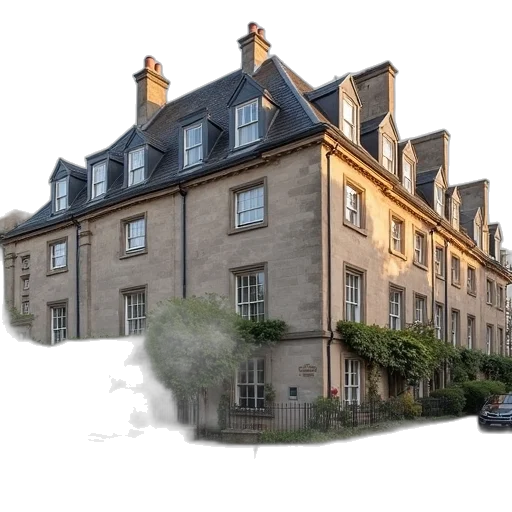 building, photorealistic, city street, property, rent, shared, block, newborough transparent PNG cut-out