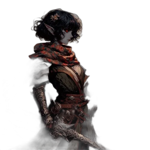 robot, dress, creature, staff, concept art, fantasy art, 3d render, comic book art transparent PNG cut-out