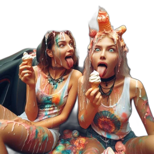 food, car, photorealistic, concept art, oil painting, watercolor, outer space, neon lights transparent PNG cut-out