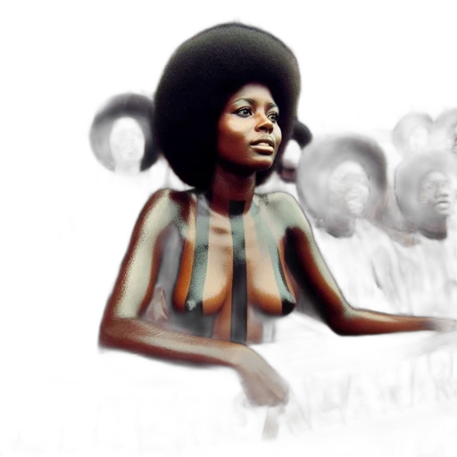 hair, crown, concept art, photorealistic, 3d render, comic book art, earth tones, stadium transparent PNG cut-out