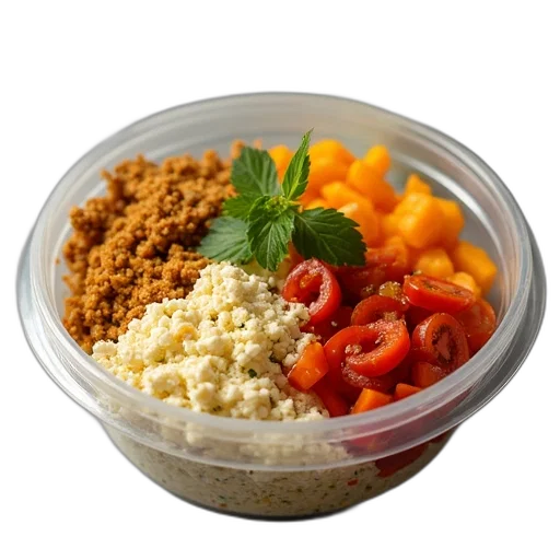 food, large, plastic, container transparent PNG cut-out