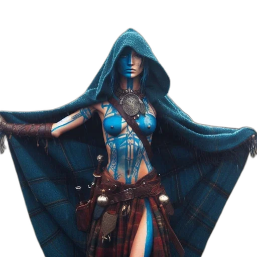 dress, staff, mask, sword, concept art, fantasy art, 3d render, comic book art transparent PNG cut-out