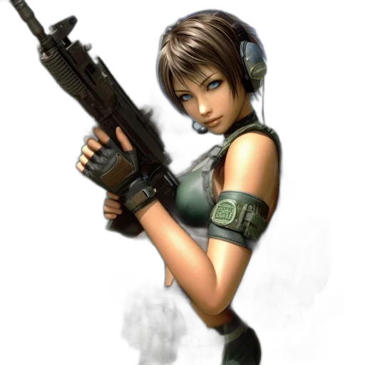 weapon, staff, concept art, 3d render, photorealistic, cyberpunk, woman, military transparent PNG cut-out